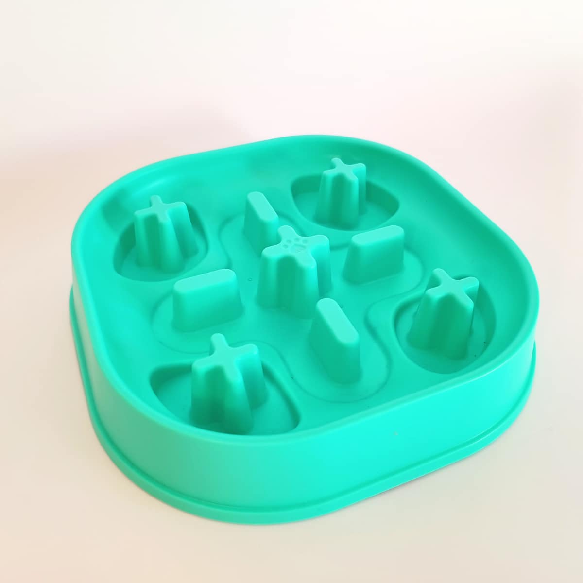 Plato Comedero Lento para Perros – 21x21 cm  |  Color Calipso - Imagen 2